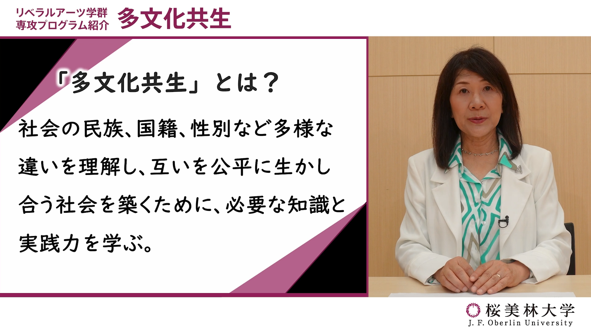 多文化共生プログラムの概要説明の動画