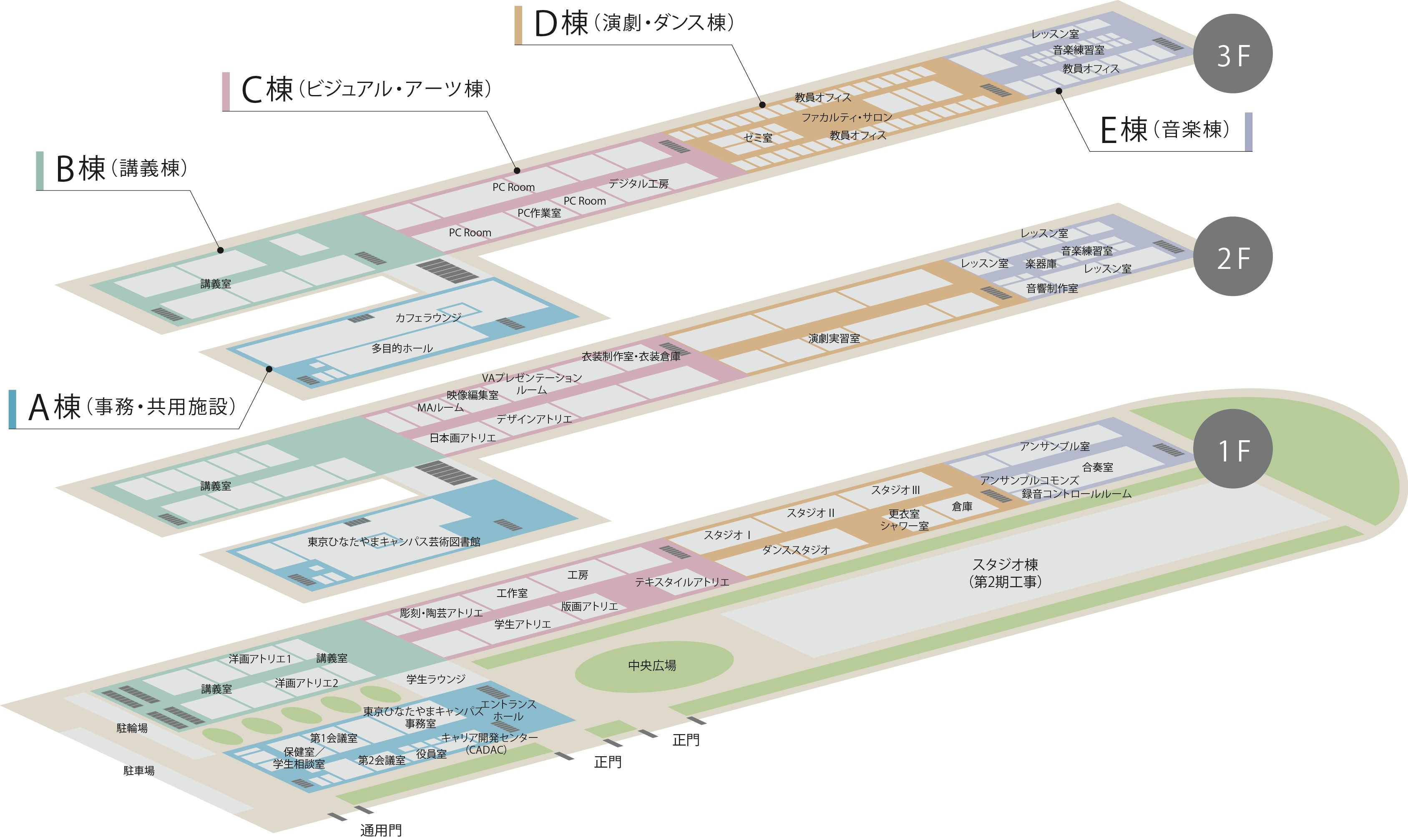 東京ひなたやまキャンパス　フロアマップ
