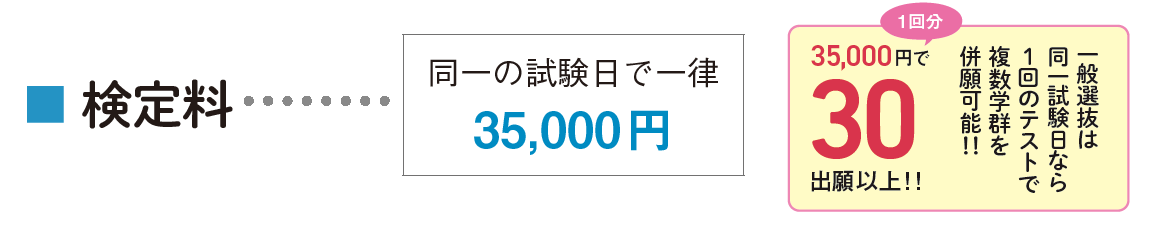検定料の図解