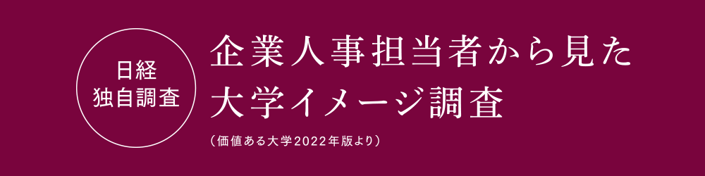 日経独自調査　企業人事担当者から見た大学イメージ調査（価値ある大学2022年版より）