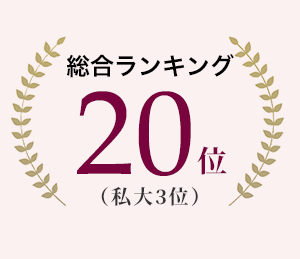 総合ランキング20位（私大3位）