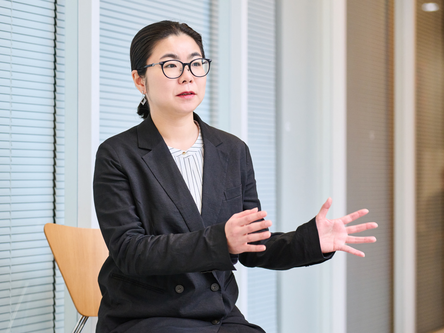 附属高校の国語科教育で映像を用いた授業実践について語る柴田希先生